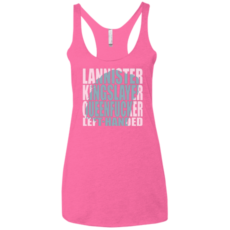 T-Shirts Vintage Pink / X-Small Lannister Left Handed Women's Triblend Racerback Tank