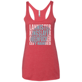 T-Shirts Vintage Red / X-Small Lannister Left Handed Women's Triblend Racerback Tank