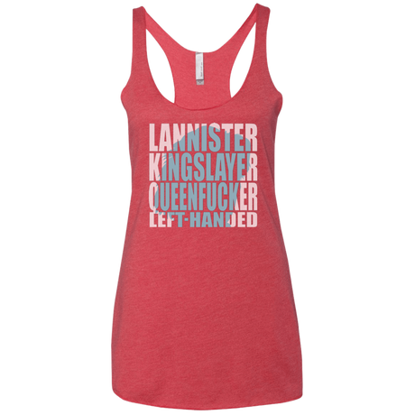 T-Shirts Vintage Red / X-Small Lannister Left Handed Women's Triblend Racerback Tank