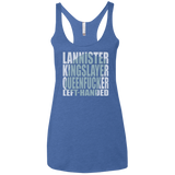 T-Shirts Vintage Royal / X-Small Lannister Left Handed Women's Triblend Racerback Tank