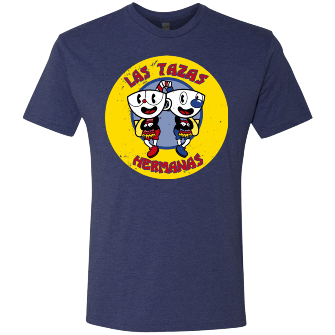 T-Shirts Vintage Navy / Small las tazas hermanas Men's Triblend T-Shirt