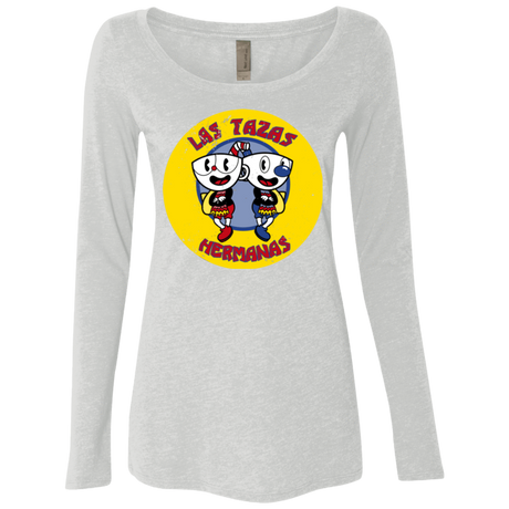 T-Shirts Heather White / Small las tazas hermanas Women's Triblend Long Sleeve Shirt