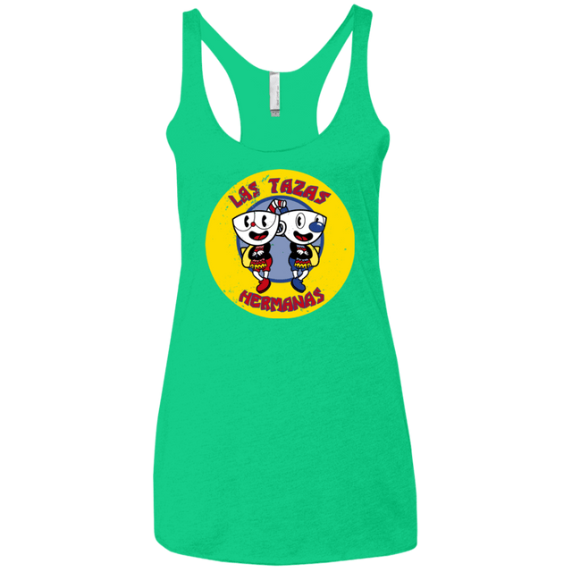T-Shirts Envy / X-Small las tazas hermanas Women's Triblend Racerback Tank