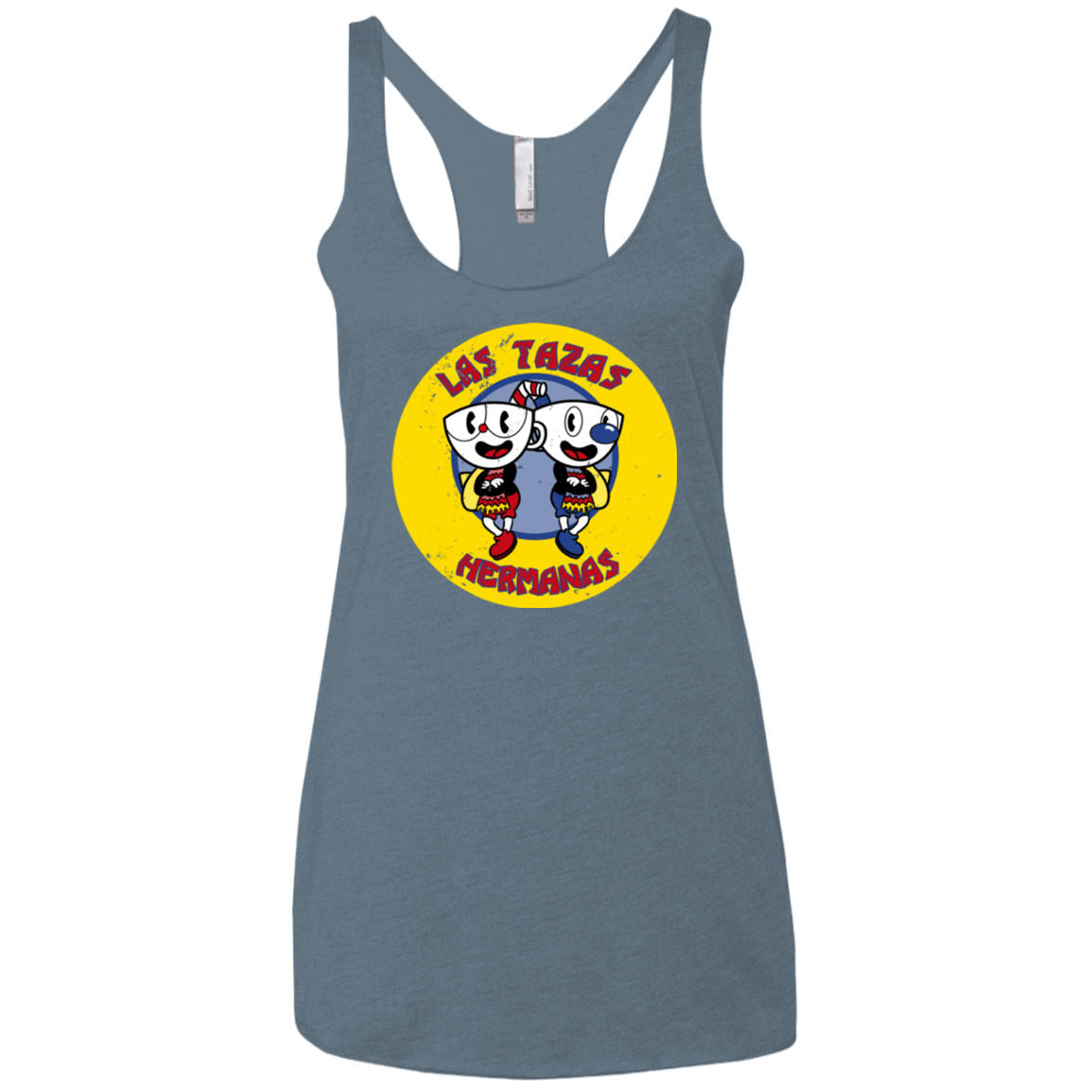 T-Shirts Indigo / X-Small las tazas hermanas Women's Triblend Racerback Tank