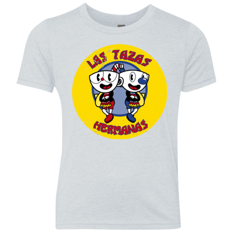 T-Shirts Heather White / YXS las tazas hermanas Youth Triblend T-Shirt