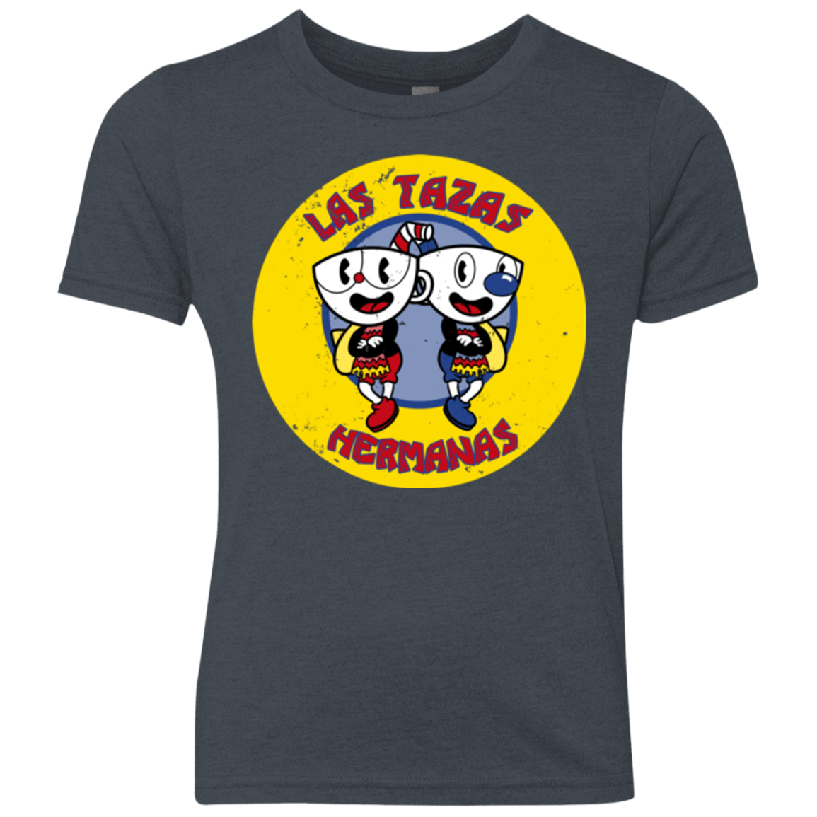 T-Shirts Vintage Navy / YXS las tazas hermanas Youth Triblend T-Shirt