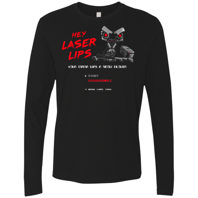 T-Shirts Black / Small Laser Lips Men's Premium Long Sleeve