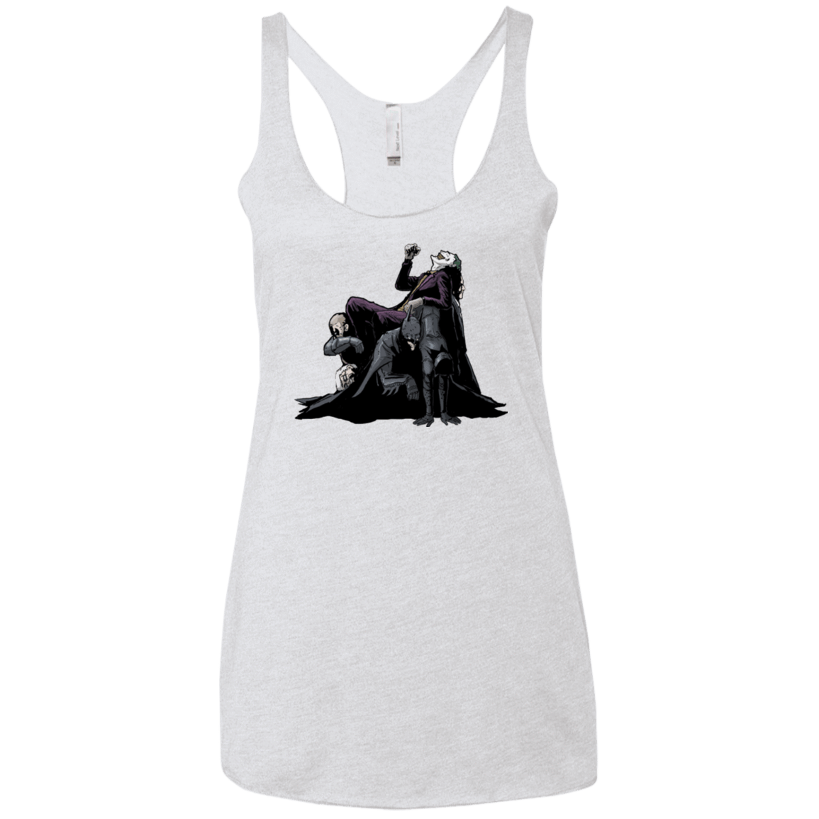 T-Shirts Heather White / X-Small Last laugh Women's Triblend Racerback Tank