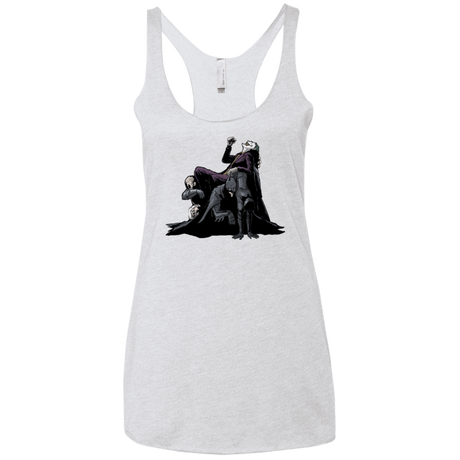 T-Shirts Heather White / X-Small Last laugh Women's Triblend Racerback Tank