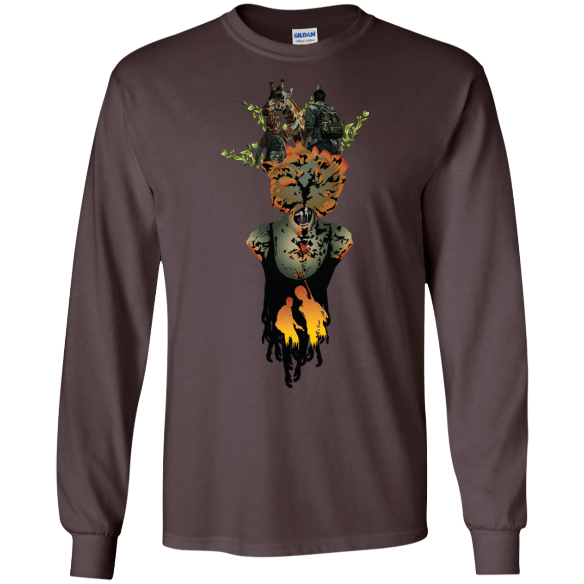 T-Shirts Dark Chocolate / S Last of Us Men's Long Sleeve T-Shirt