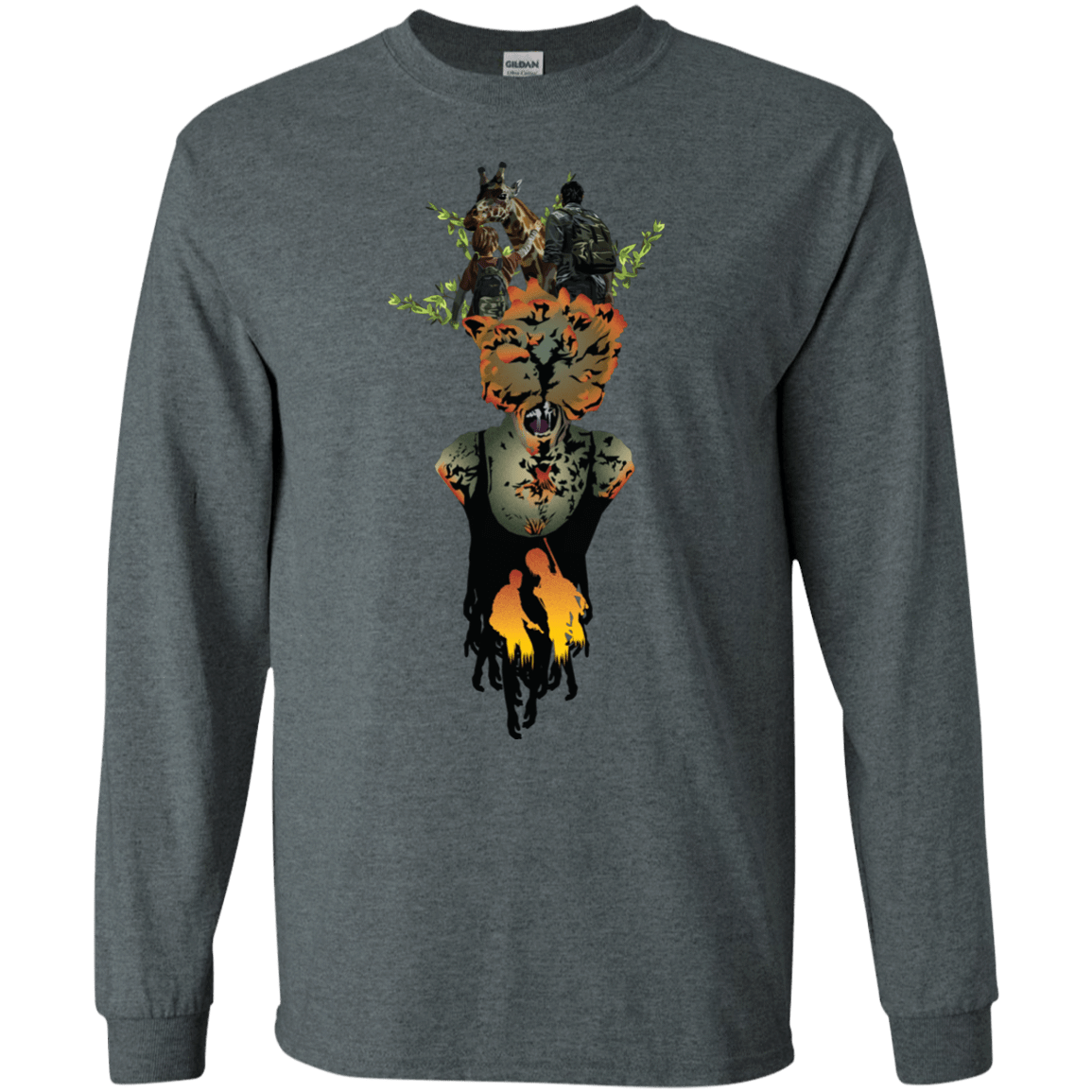 T-Shirts Dark Heather / S Last of Us Men's Long Sleeve T-Shirt