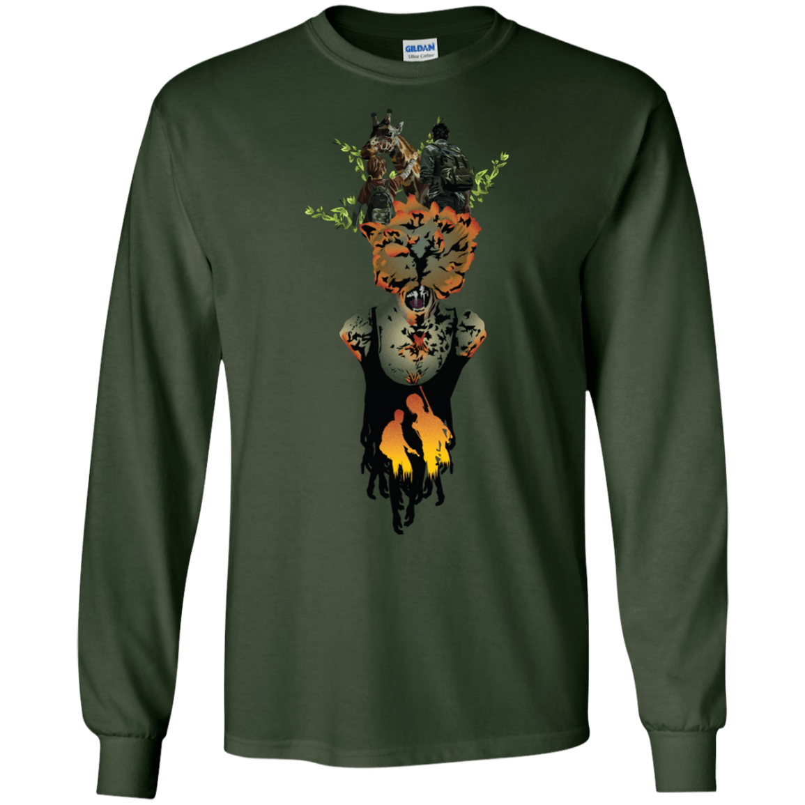 T-Shirts Forest Green / S Last of Us Men's Long Sleeve T-Shirt