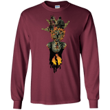 T-Shirts Maroon / S Last of Us Men's Long Sleeve T-Shirt