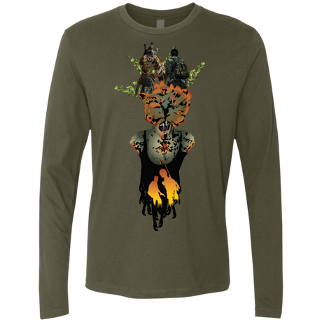 T-Shirts Military Green / S Last of Us Men's Premium Long Sleeve