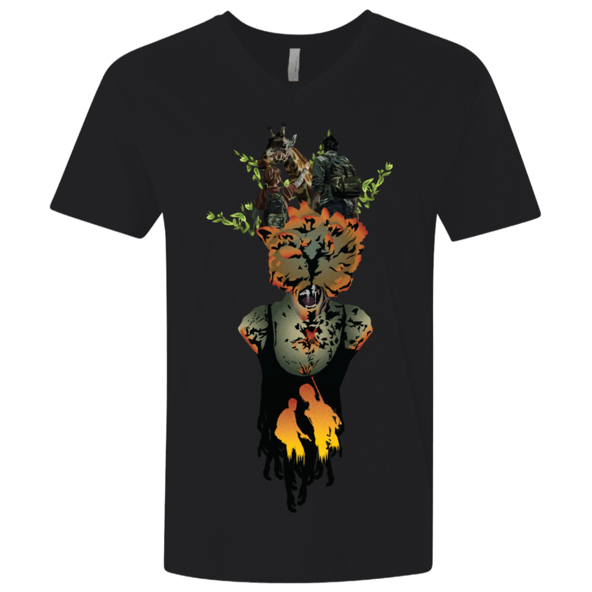 T-Shirts Black / X-Small Last of Us Men's Premium V-Neck