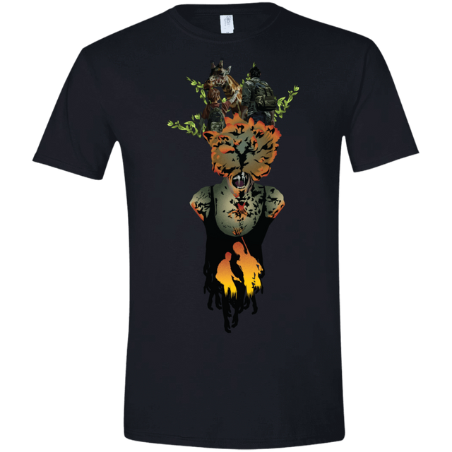 T-Shirts Black / X-Small Last of Us Men's Semi-Fitted Softstyle
