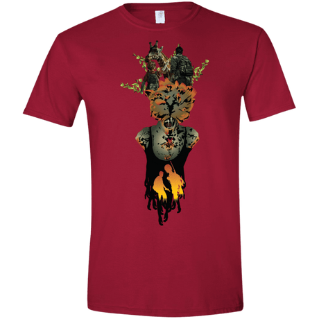 T-Shirts Cardinal Red / S Last of Us Men's Semi-Fitted Softstyle