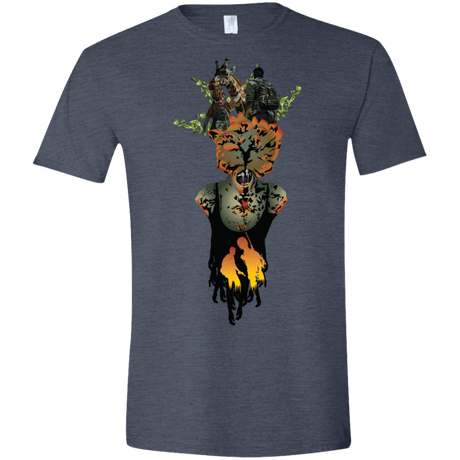 T-Shirts Heather Navy / S Last of Us Men's Semi-Fitted Softstyle