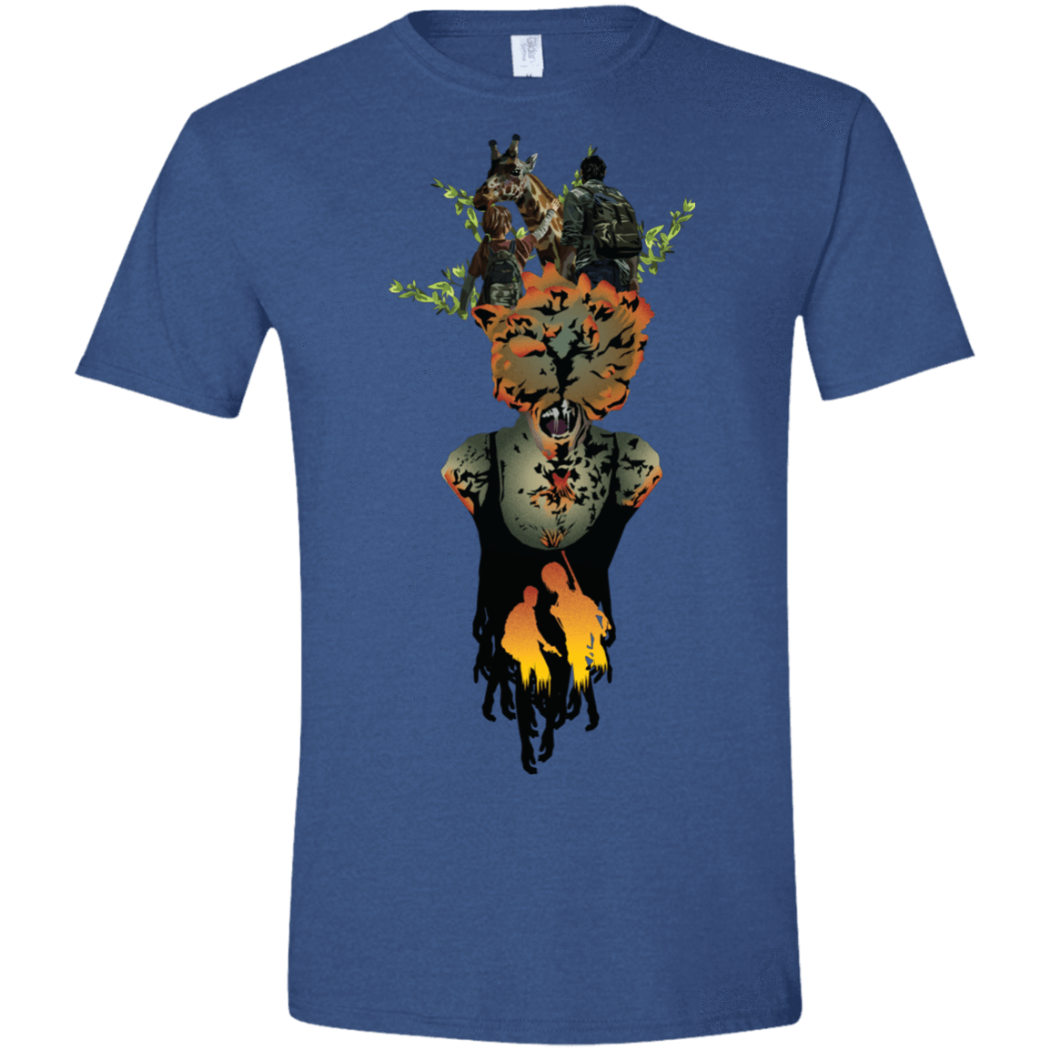 T-Shirts Heather Royal / X-Small Last of Us Men's Semi-Fitted Softstyle