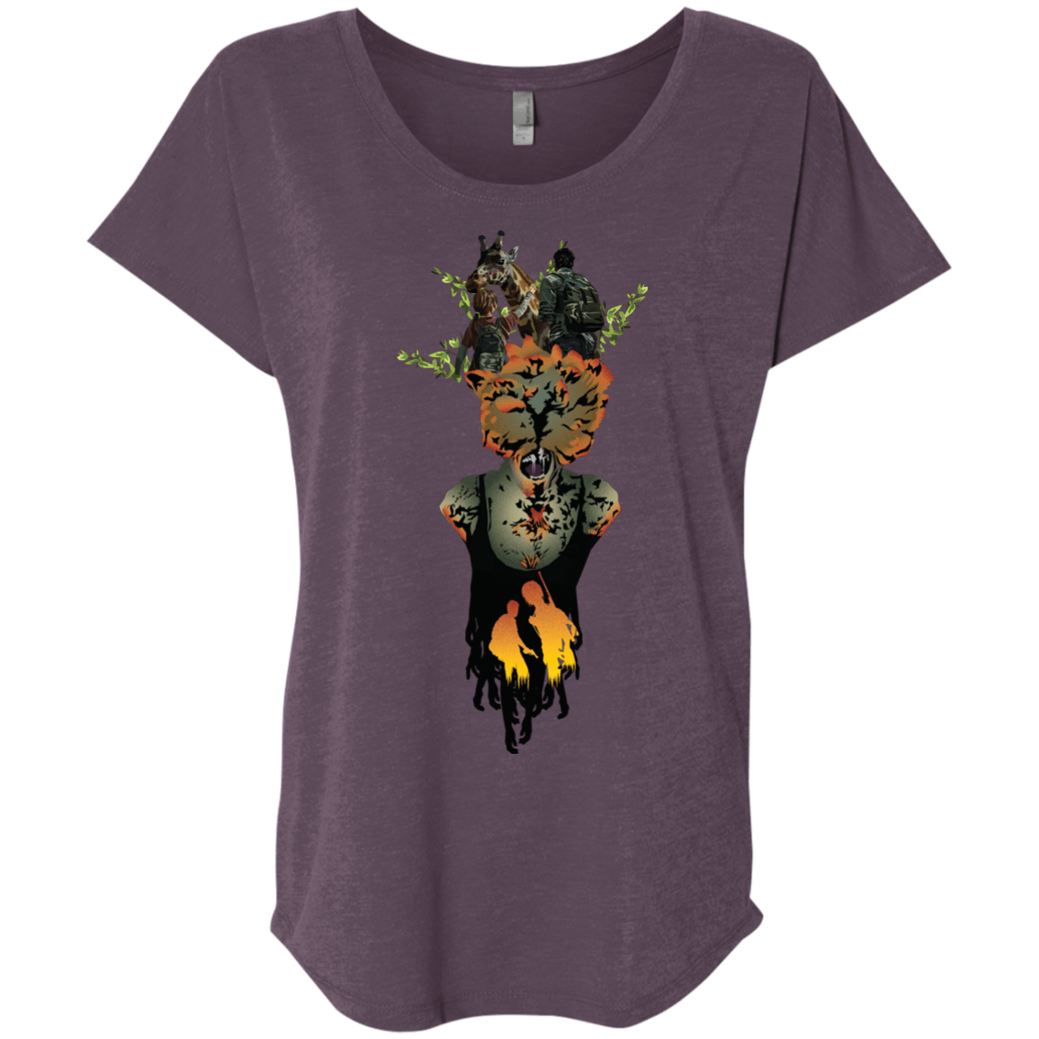 T-Shirts Vintage Purple / X-Small Last of Us Triblend Dolman Sleeve