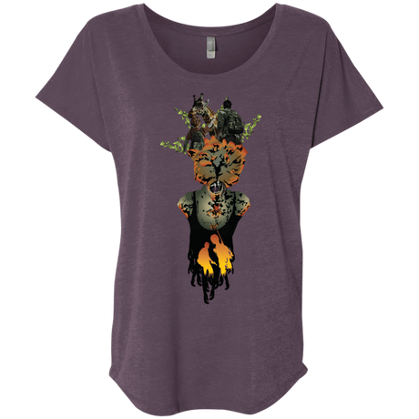 T-Shirts Vintage Purple / X-Small Last of Us Triblend Dolman Sleeve