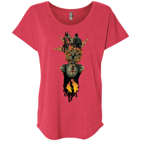 T-Shirts Vintage Red / X-Small Last of Us Triblend Dolman Sleeve