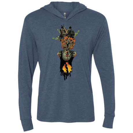 T-Shirts Indigo / X-Small Last of Us Triblend Long Sleeve Hoodie Tee