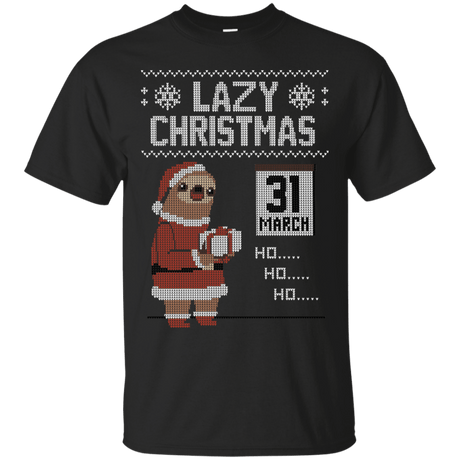 T-Shirts Black / S Lazy Christmas T-Shirt