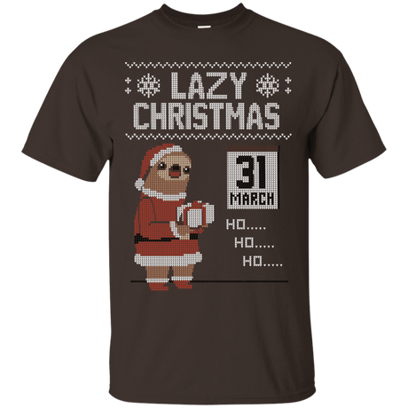 T-Shirts Dark Chocolate / S Lazy Christmas T-Shirt