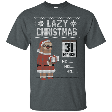 T-Shirts Dark Heather / S Lazy Christmas T-Shirt