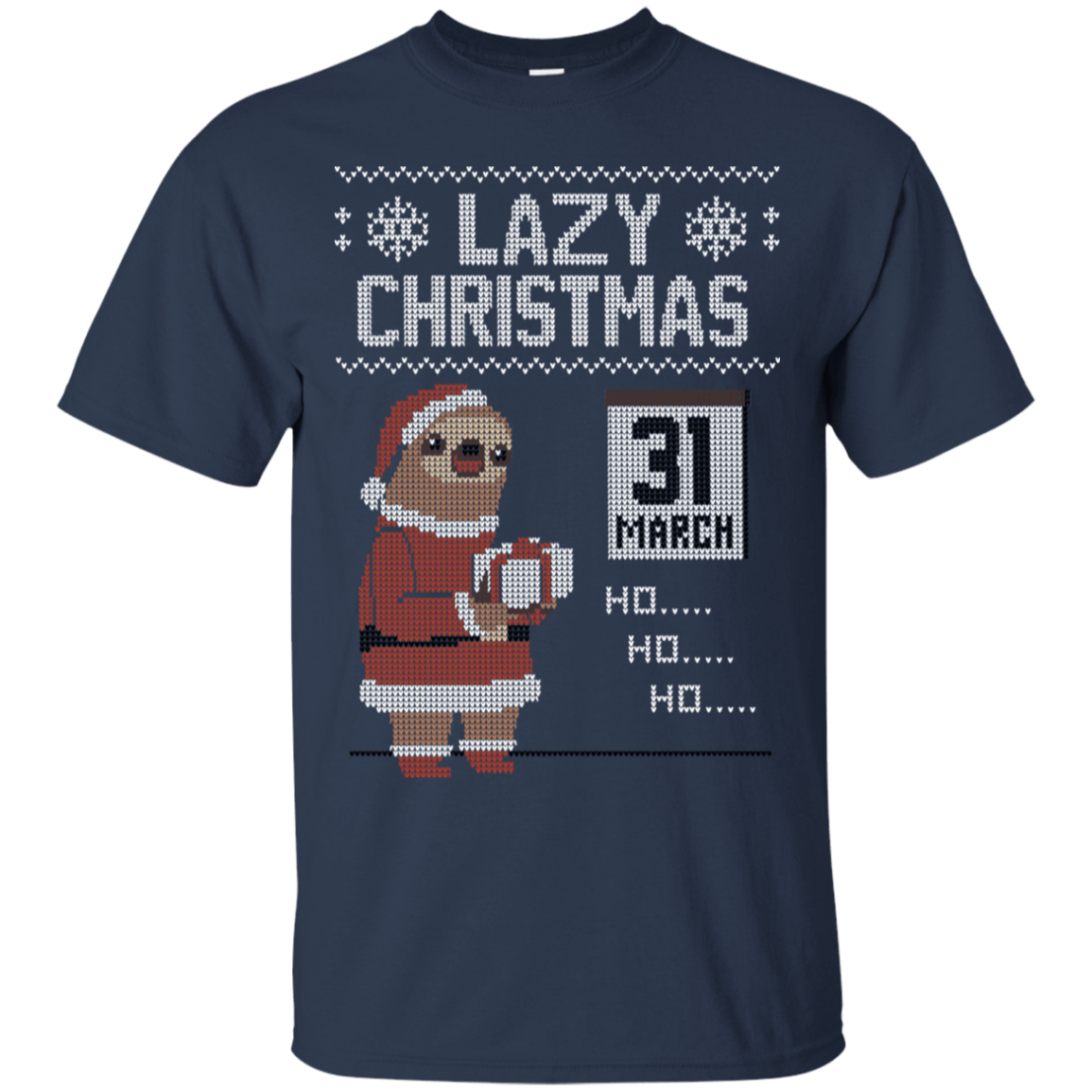 T-Shirts Navy / S Lazy Christmas T-Shirt