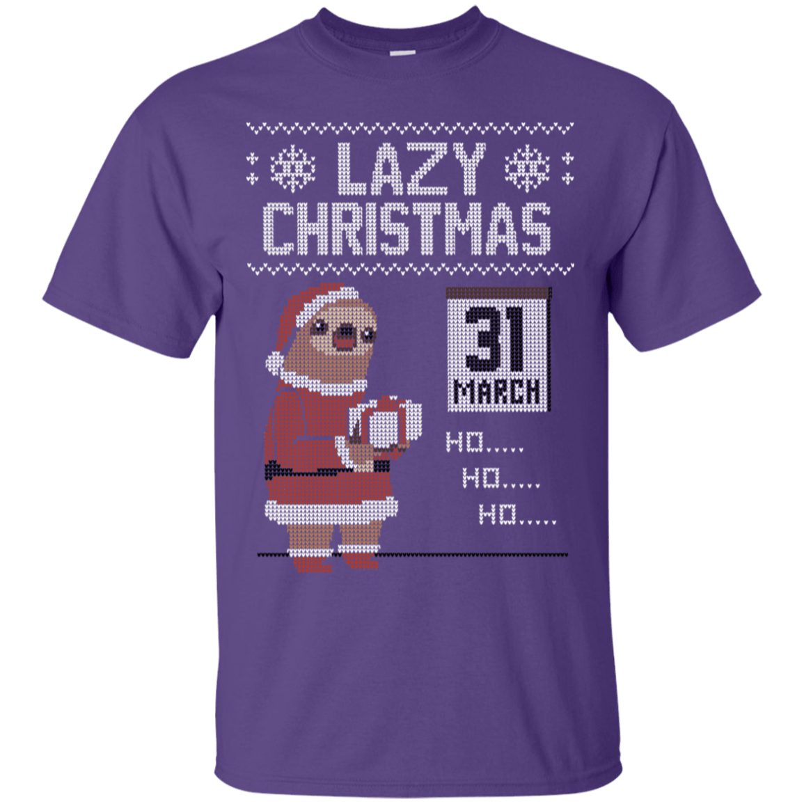 T-Shirts Purple / S Lazy Christmas T-Shirt