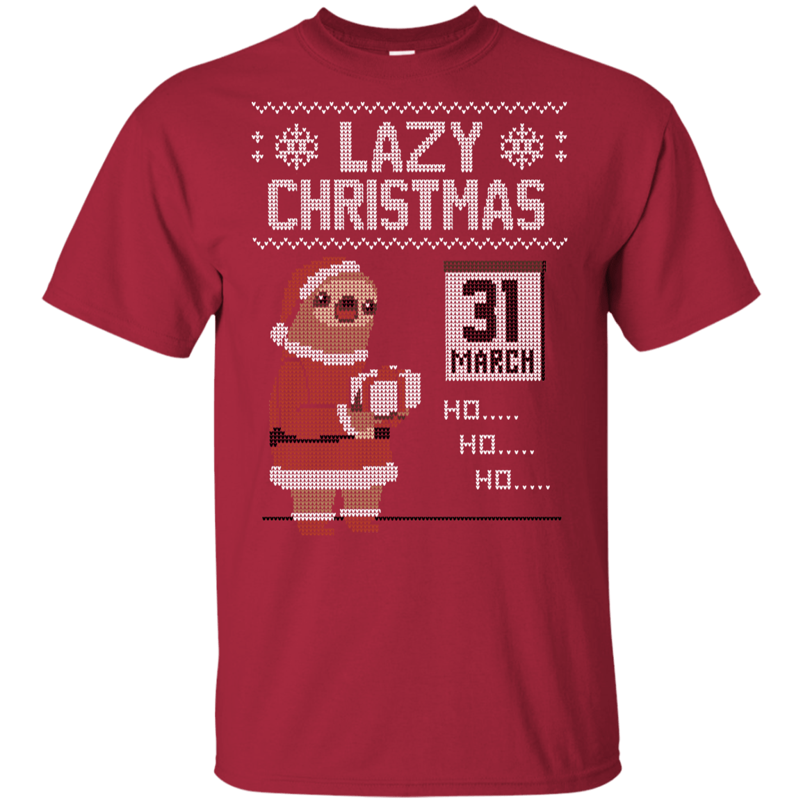 T-Shirts Cardinal / YXS Lazy Christmas Youth T-Shirt