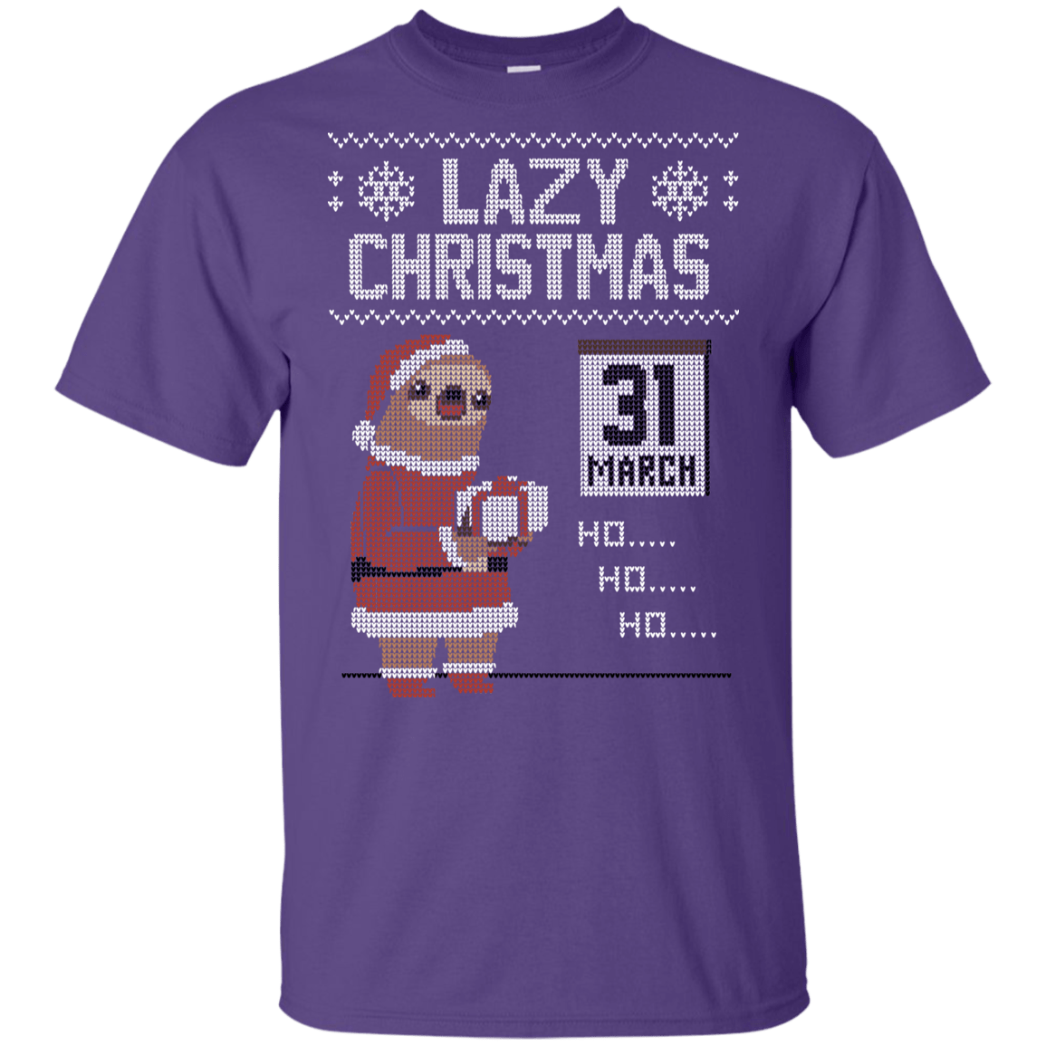 T-Shirts Purple / YXS Lazy Christmas Youth T-Shirt