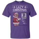 T-Shirts Purple / YXS Lazy Christmas Youth T-Shirt