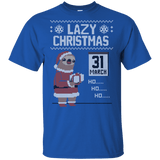 T-Shirts Royal / YXS Lazy Christmas Youth T-Shirt
