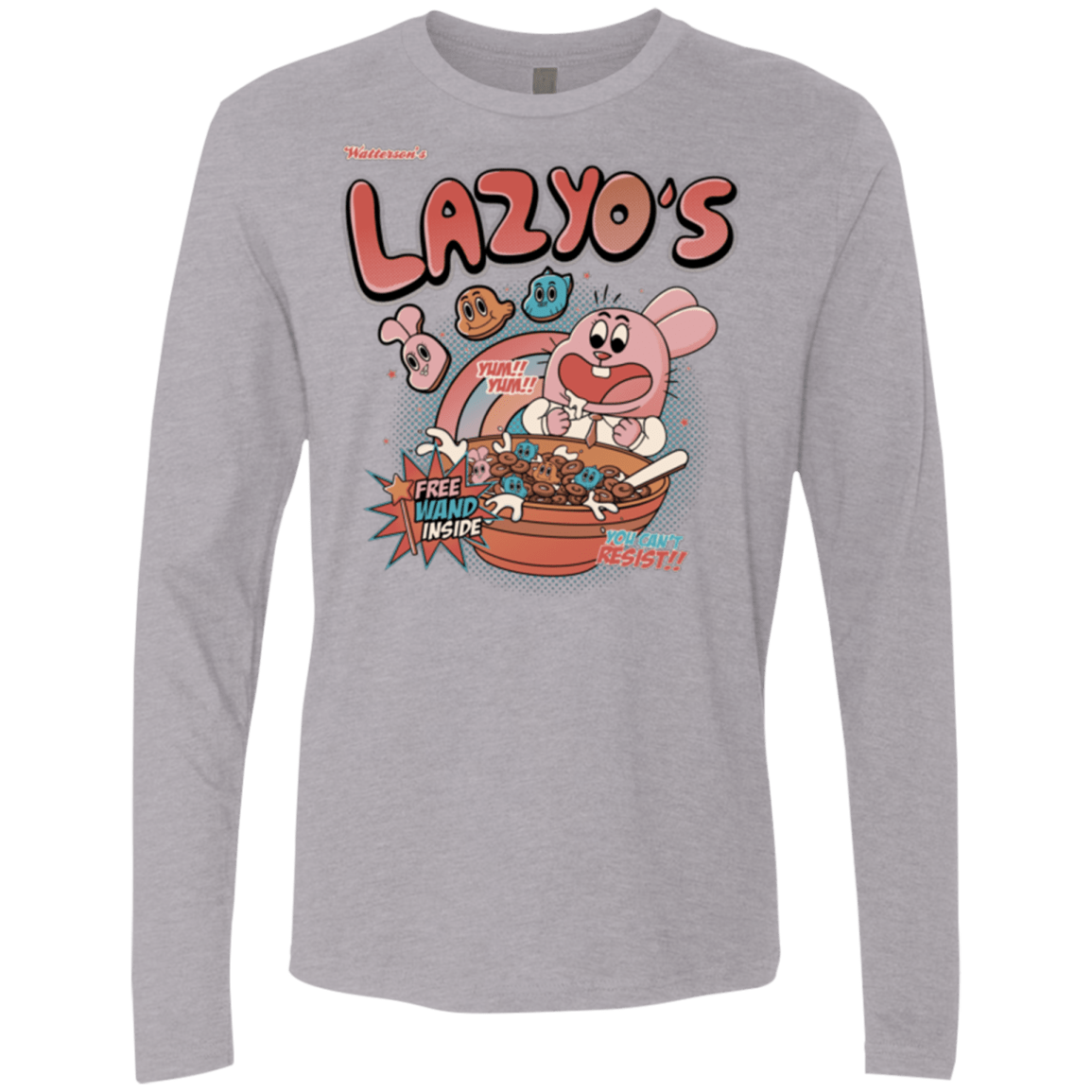 T-Shirts Heather Grey / Small Lazyo's Men's Premium Long Sleeve
