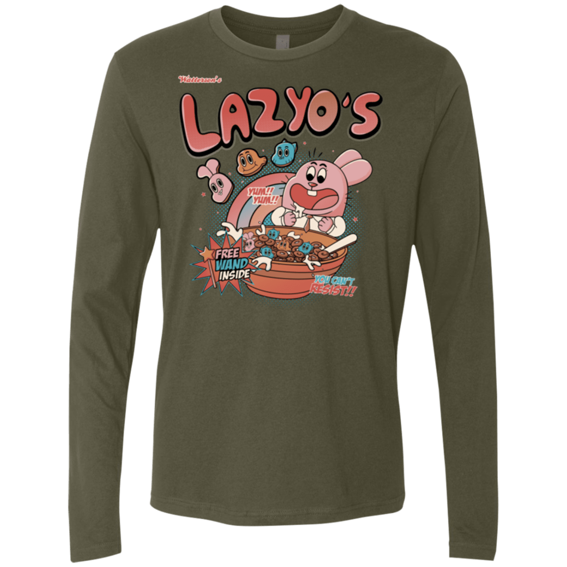 T-Shirts Military Green / Small Lazyo's Men's Premium Long Sleeve
