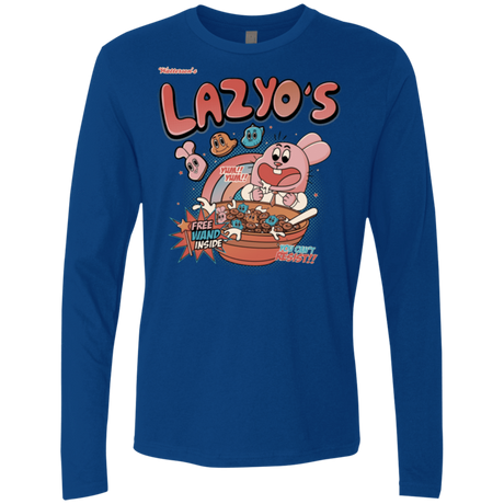 T-Shirts Royal / Small Lazyo's Men's Premium Long Sleeve