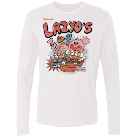T-Shirts White / Small Lazyo's Men's Premium Long Sleeve