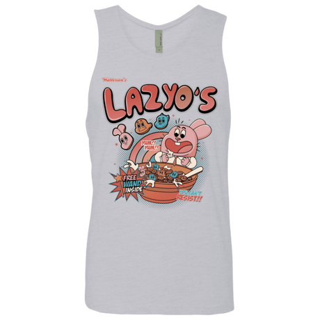 T-Shirts Heather Grey / Small Lazyo's Men's Premium Tank Top