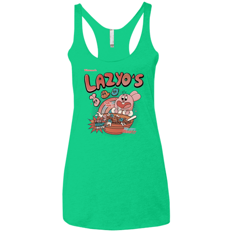 T-Shirts Envy / X-Small Lazyo's Women's Triblend Racerback Tank