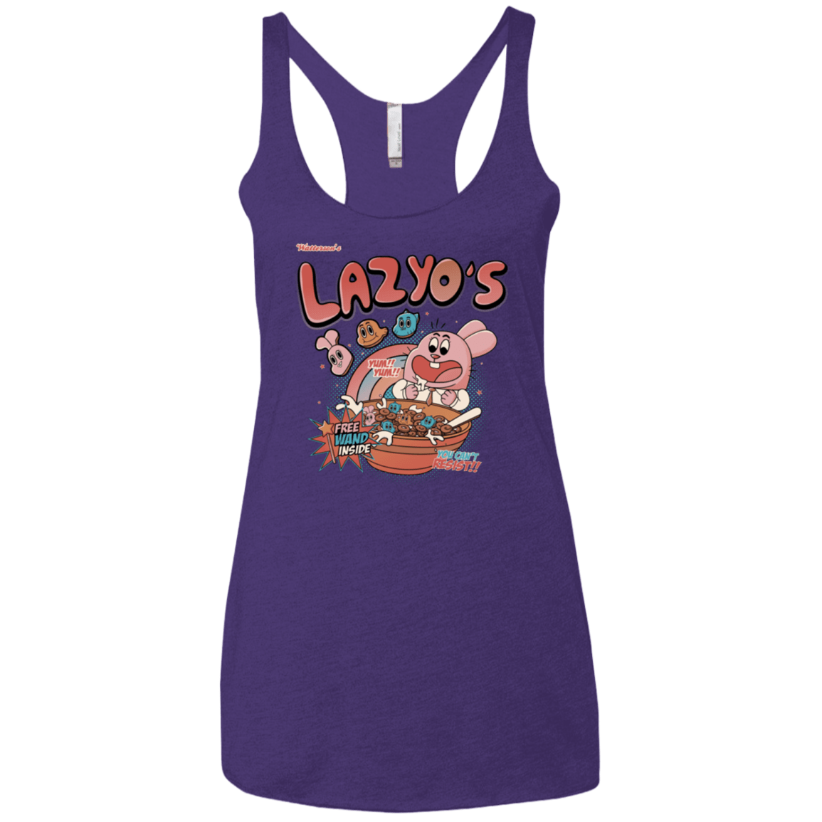 T-Shirts Purple / X-Small Lazyo's Women's Triblend Racerback Tank
