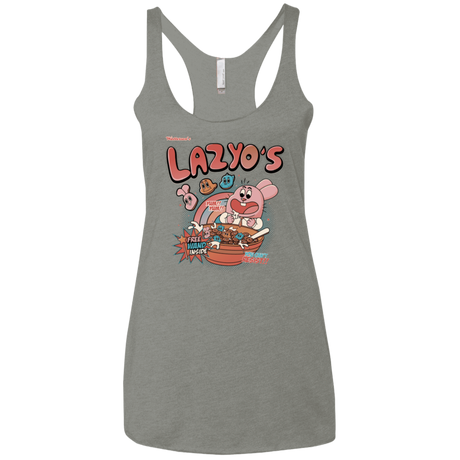 T-Shirts Venetian Grey / X-Small Lazyo's Women's Triblend Racerback Tank