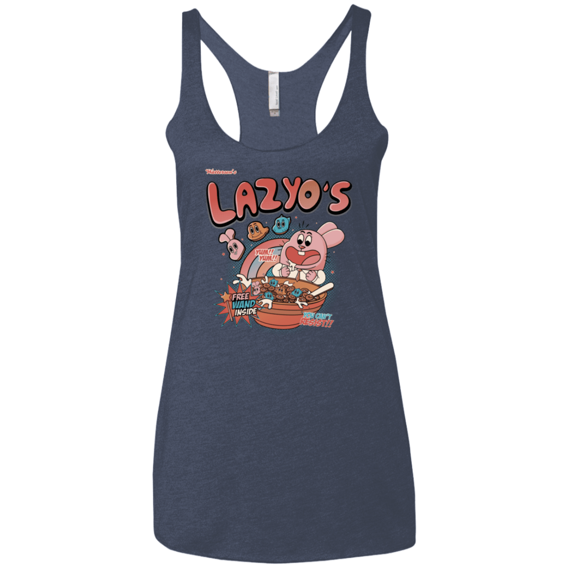 T-Shirts Vintage Navy / X-Small Lazyo's Women's Triblend Racerback Tank