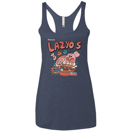 T-Shirts Vintage Navy / X-Small Lazyo's Women's Triblend Racerback Tank