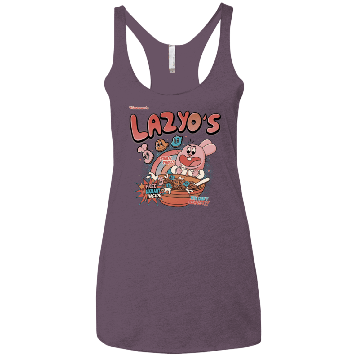 T-Shirts Vintage Purple / X-Small Lazyo's Women's Triblend Racerback Tank