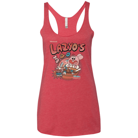 T-Shirts Vintage Red / X-Small Lazyo's Women's Triblend Racerback Tank