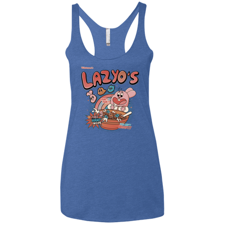 T-Shirts Vintage Royal / X-Small Lazyo's Women's Triblend Racerback Tank