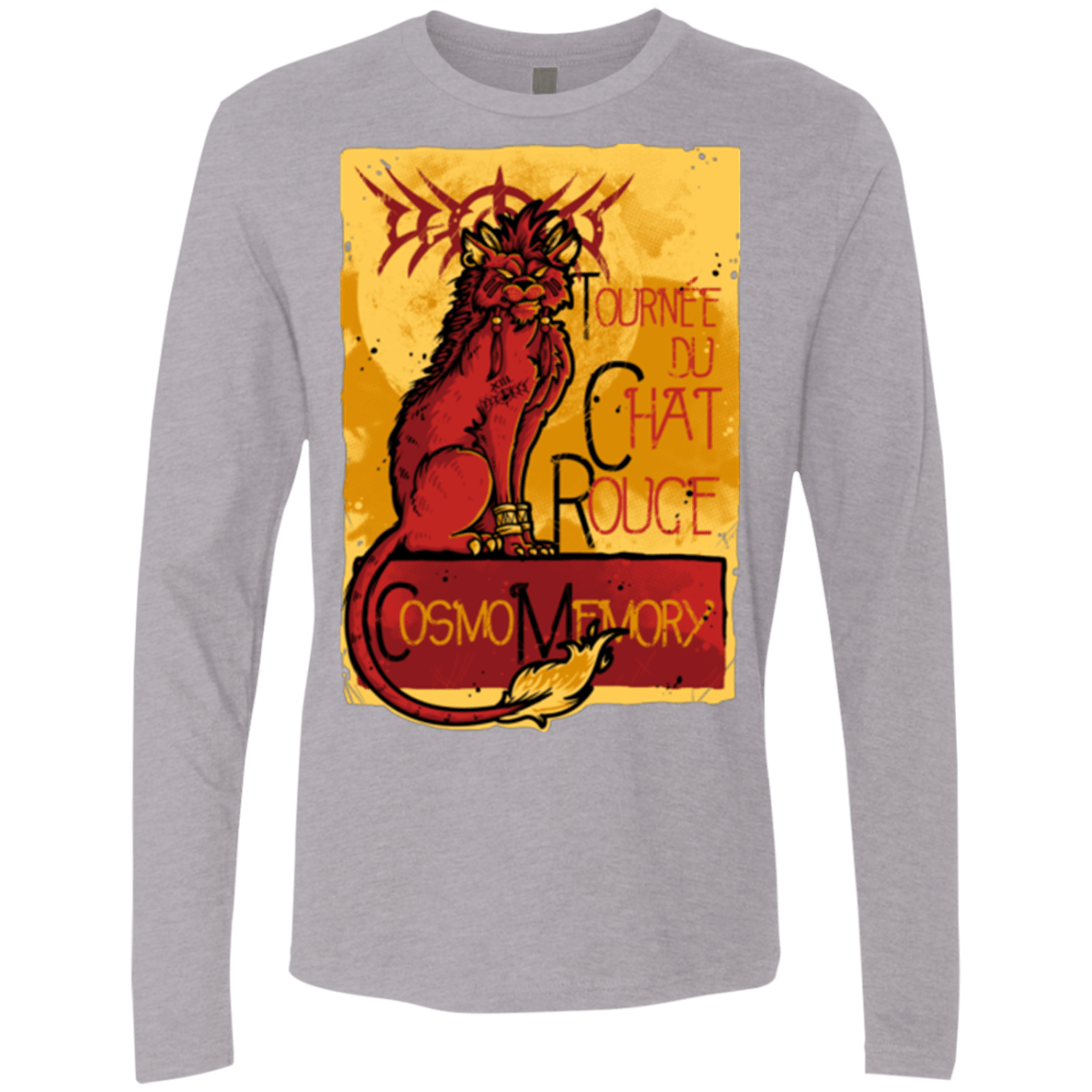 T-Shirts Heather Grey / Small LE CHAT ROUGE Men's Premium Long Sleeve